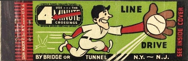 Port Authority Baseball Matchbook Cover