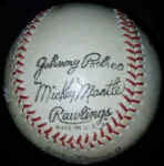 Mickey Mantle 1950s signature