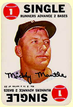 1968 Topps Game Gard Insert Mickey Mantle