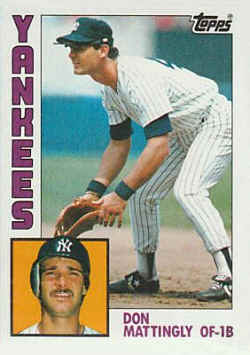 1984 Topps Card 8 Don Mattingly RC