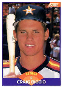 1989 Score card number 237 Craig Biggio RC