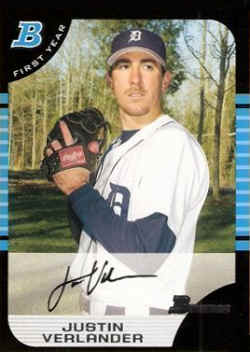 2005 Bowman Card 174 Justin Verlander Rookie