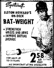 Elston Howard's On - Deck Bat Weight