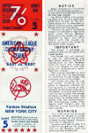 1976 American League Championship Series Game 5 Ticket Stub