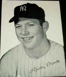 Mickey Mantle's Big League Baseball Photo
