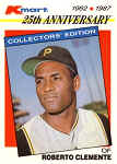 1987 K-Mart Baseball Card Roberto Clemente