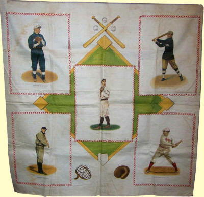 1912 Baseball-Motif Pillowcase Tobacco Premium