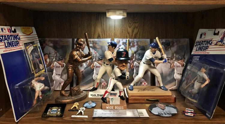 Wade Boggs Collectibles Display Case