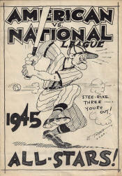 1945 U.S. Navy All-Star Gane Scirecard 