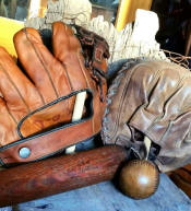 Military Baseball Memorabilia Display