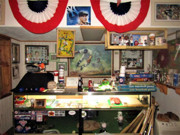 Baseball memorabilia showcase