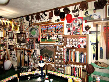 Baseball Collectibles display room